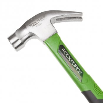429 р. Молоток гвоздодер 0.250кг фибергласовая ручка ROCKFORCE ROCKFORCE rf-t7008  с доставкой в г. Майкоп. Увеличить фотографию 2