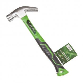 429 р. Молоток гвоздодер 0.250кг фибергласовая ручка ROCKFORCE ROCKFORCE rf-t7008  с доставкой в г. Майкоп. Увеличить фотографию 1