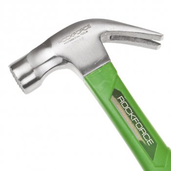 579 р. Молоток гвоздодер 0.450кг фибергласовая ручка ROCKFORCE ROCKFORCE rf-t7016  с доставкой в г. Майкоп. Увеличить фотографию 2