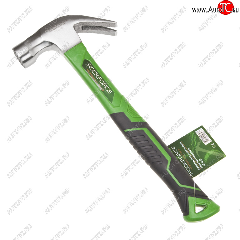 579 р. Молоток гвоздодер 0.450кг фибергласовая ручка ROCKFORCE ROCKFORCE rf-t7016  с доставкой в г. Майкоп