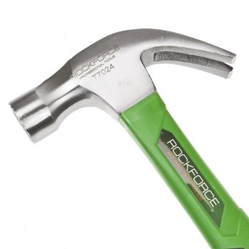 659 р. Молоток гвоздодер 0.680кг фибергласовая ручка ROCKFORCE ROCKFORCE rf-t7024  с доставкой в г. Майкоп. Увеличить фотографию 2