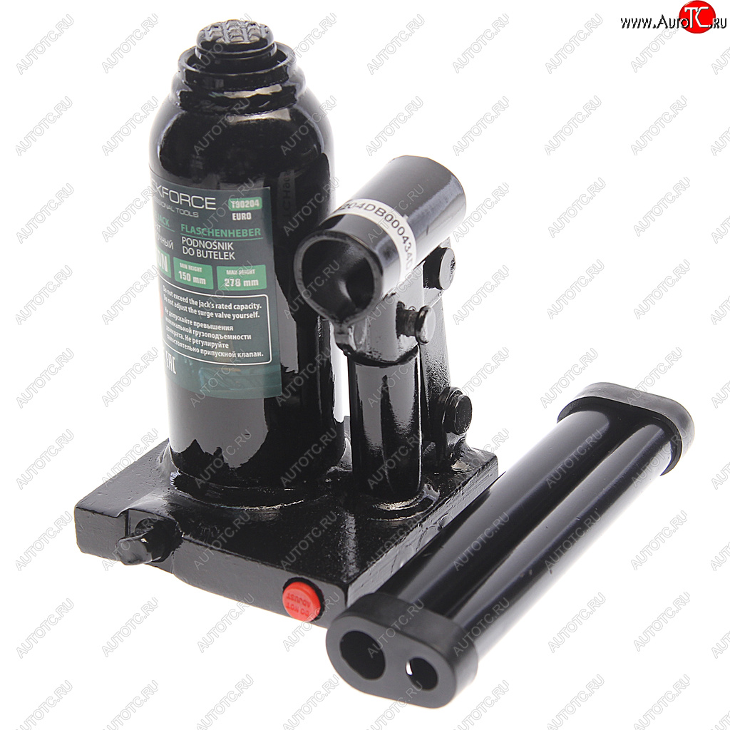1 999 р. Домкрат бутылочный 2т 150-278мм с клапаном ROCKFORCE ROCKFORCE rf-t90204euro  с доставкой в г. Майкоп