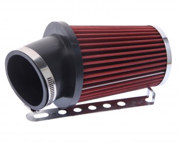 1 399 р. Фильтр воздушный PRO SPORT компакт угловой красный хром d=70 PRO SPORT rs-00769  с доставкой в г. Майкоп. Увеличить фотографию 2