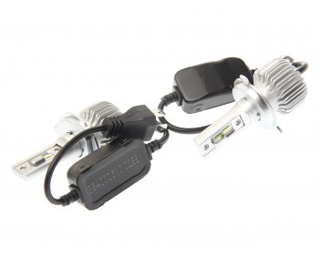 2 969 р. Лампа светодиодная 12V H4 P43t-38 4500Lm (2шт.) Type X5 OMEGALIGHT OMEGALIGHT rtx5led70h4-2  с доставкой в г. Майкоп. Увеличить фотографию 2