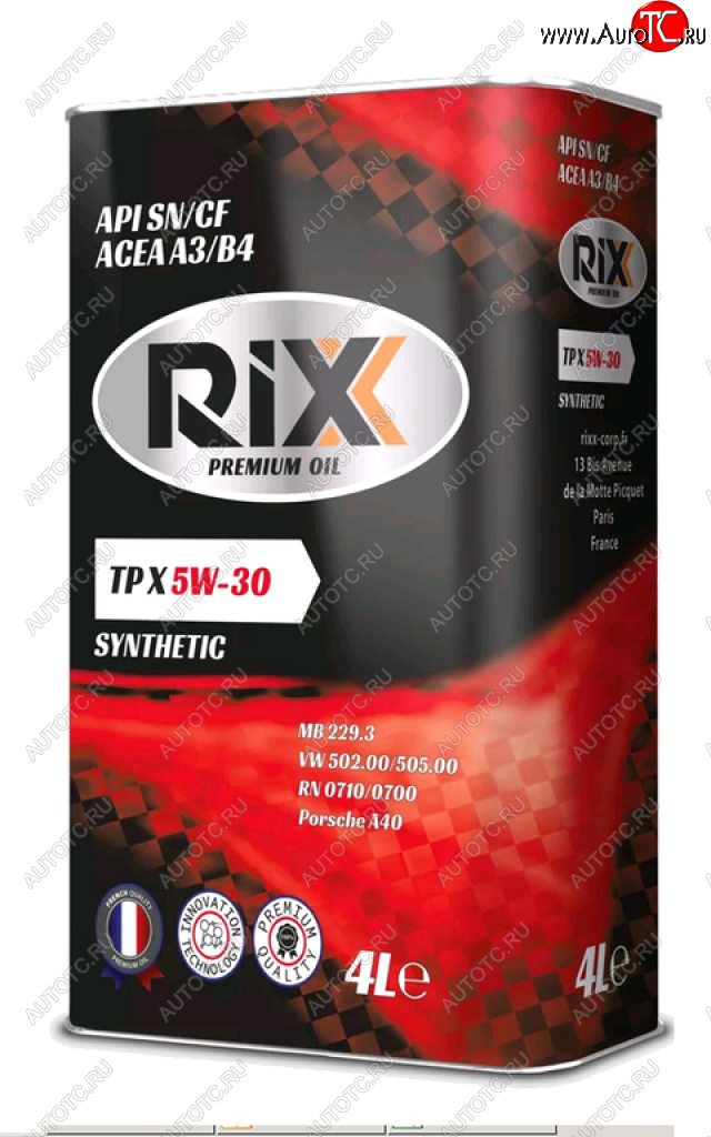 2 499 р. Масло моторное TP X SN/CF А3/В4 5W30 синт.4л RIXX RIXX rx0012tpx RIXX rx0012tpx  с доставкой в г. Майкоп