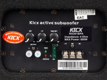 18 549 р. Сабвуфер корпусной активный 12 (30см) 400Вт KICX KICX rx301bpa  с доставкой в г. Майкоп. Увеличить фотографию 5
