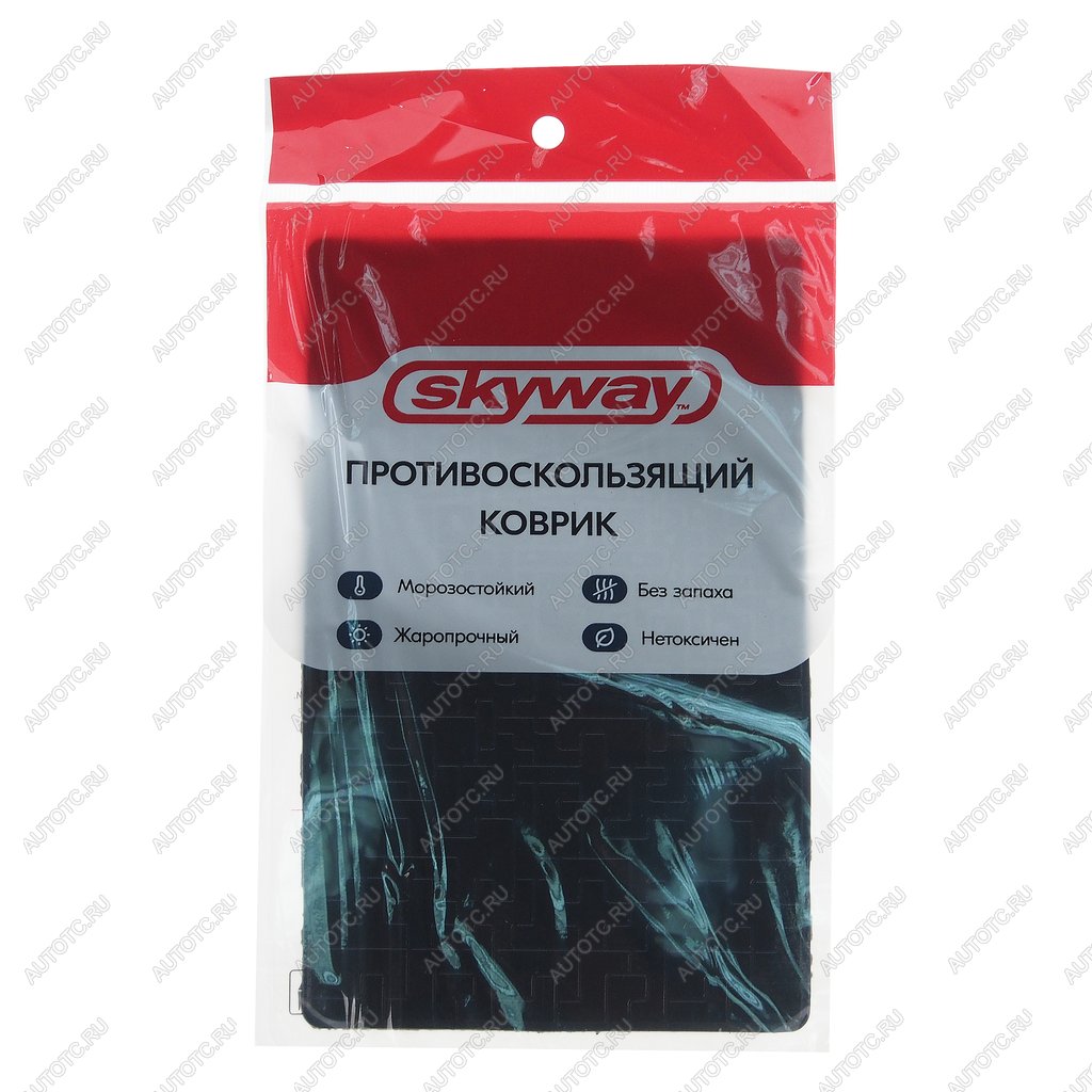 176 р. Коврик на панель приборов противоскользящий 19х12см черный SKYWAY SKYWAY s00401031  с доставкой в г. Майкоп