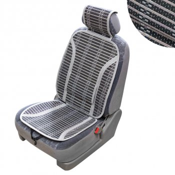1 169 р. Накидка на сиденье массажная бамбуковая серая SKYWAY SKYWAY s01302030  с доставкой в г. Майкоп. Увеличить фотографию 2