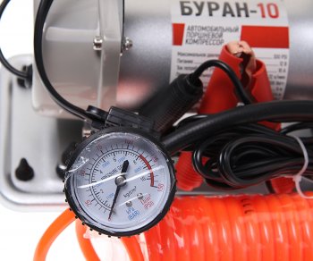 8 599 р. Компрессор автомобильный 72лмин. 10атм. 10А 12V на клеммы АКБ Буран-10 SKYWAY SKYWAY s02001012  с доставкой в г. Майкоп. Увеличить фотографию 3