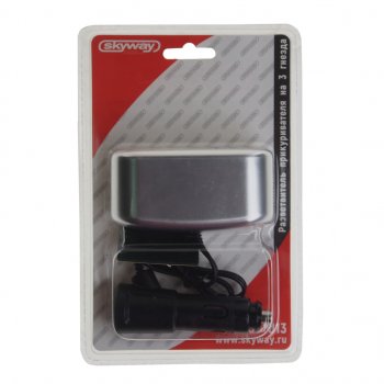 859 р. Разветвитель прикуривателя 3-х гнездовой 12V 1USB SKYWAY SKYWAY s02301013 sl  с доставкой в г. Майкоп. Увеличить фотографию 1