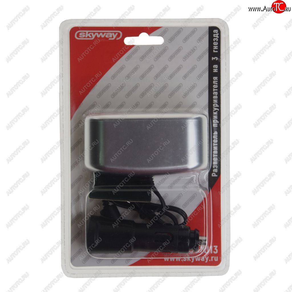 859 р. Разветвитель прикуривателя 3-х гнездовой 12V 1USB SKYWAY SKYWAY s02301013 sl  с доставкой в г. Майкоп