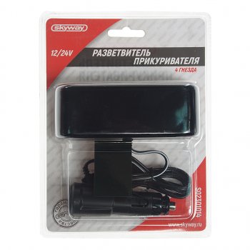 469 р. Разветвитель прикуривателя 4-х гнездовой 12V SKYWAY SKYWAY s02301014  с доставкой в г. Майкоп. Увеличить фотографию 1