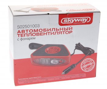 1 599 р. Обогреватель автомобильный 12V 150Вт SKYWAY SKYWAY s02501003  с доставкой в г. Майкоп. Увеличить фотографию 4