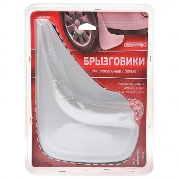 529 р. Брызговик универсальный белый комплект (2шт.) SKYWAY SKYWAY s05201003  с доставкой в г. Майкоп. Увеличить фотографию 1