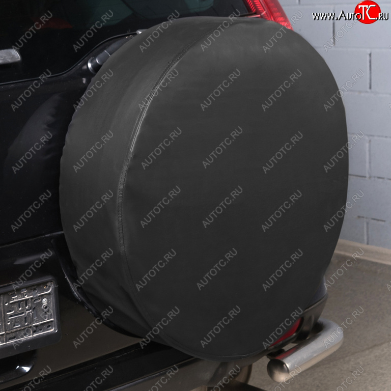 1 189 р. Чехол на запасное колесо R-16,17 d=77см экокожа черный SKYWAY SKYWAY s06301044  с доставкой в г. Майкоп