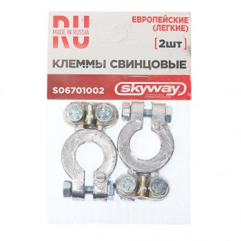 255 р. Клемма АКБ универсальная свинцовая 2шт. SKYWAY SKYWAY s06701002  с доставкой в г. Майкоп. Увеличить фотографию 1