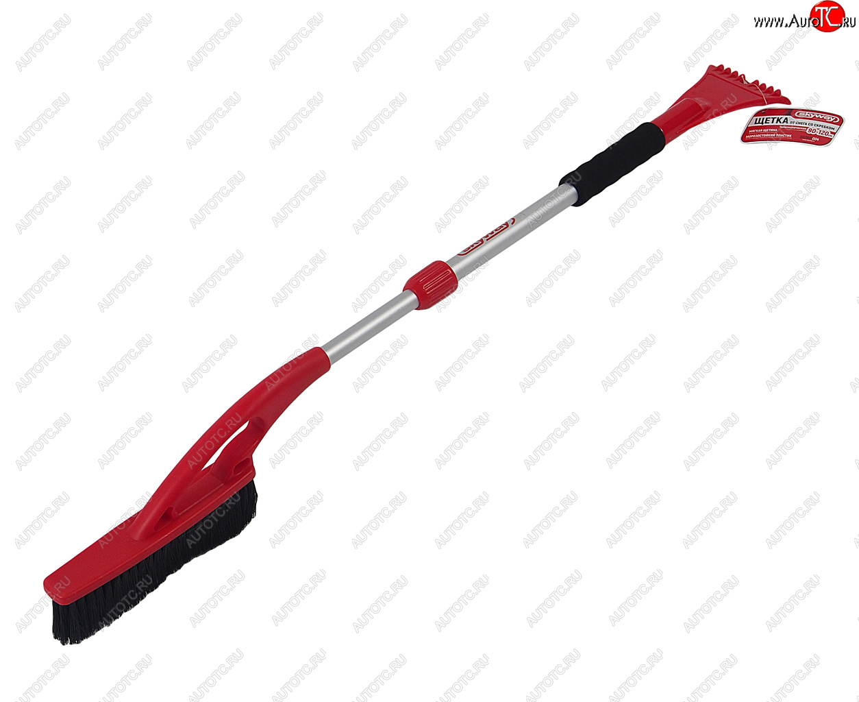 779 р. Щетка со скребком телескопическая 90-120см красно-черная SKYWAY SKYWAY s07801004  с доставкой в г. Майкоп
