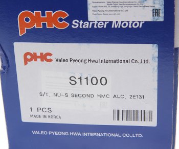 7 999 р. Стартер HYUNDAI i40 (14-) (6MT),Elantra (14-) VALEO PHC VALEO PHC s1100 VALEO PHC s1100  с доставкой в г. Майкоп. Увеличить фотографию 5