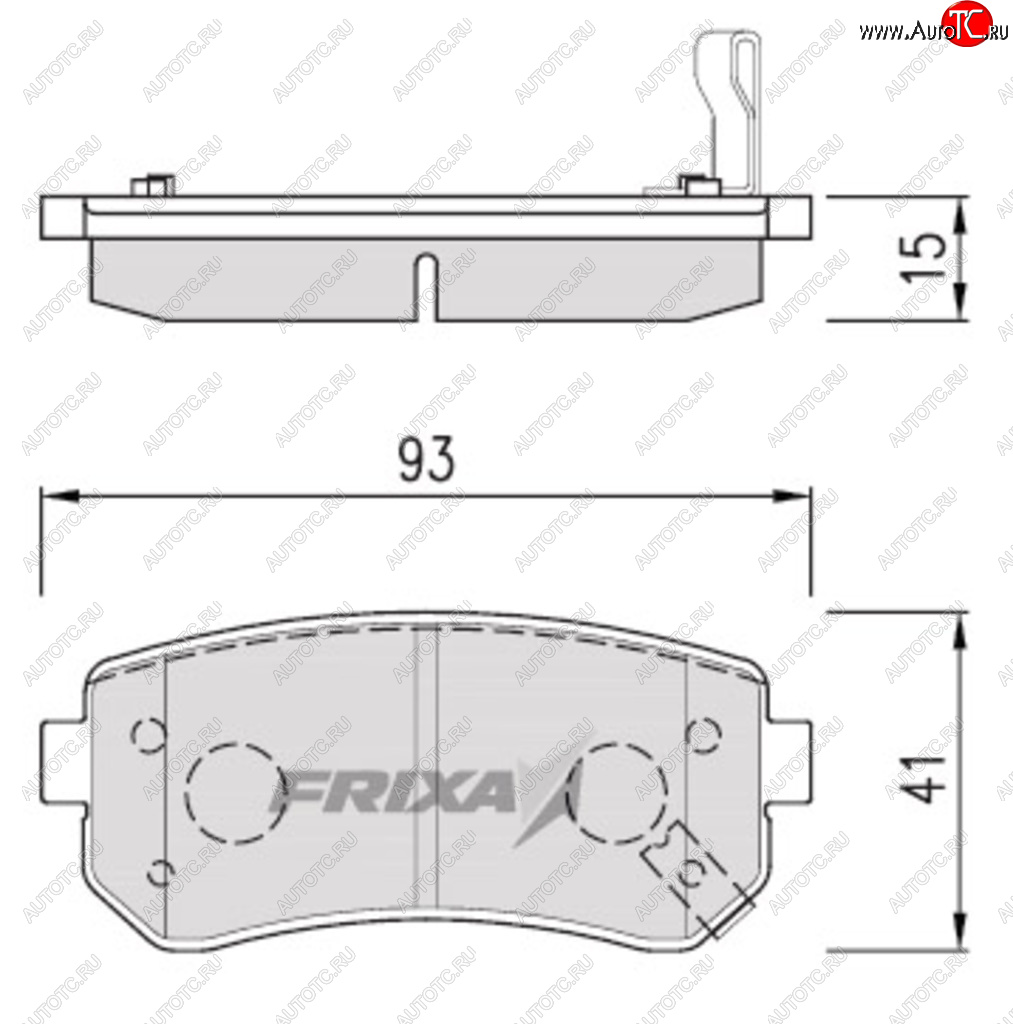 5 299 р. Колодки тормозные задние (4шт.) HANKOOK FRIXA KIA Ceed 2 JD дорестайлинг универсал (2012-2016)  с доставкой в г. Майкоп