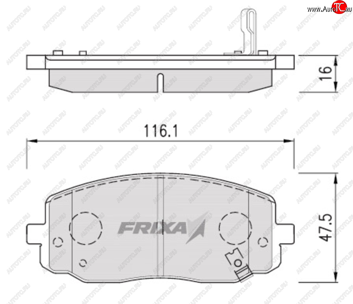 1 489 р. Колодки тормозные передние (4шт.) FRIXA KIA Picanto 3 JA хэтчбэк 5 дв. дорестайлинг (2017-2021)  с доставкой в г. Майкоп