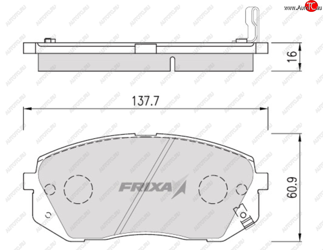 6 799 р. Колодки тормозные передние (4шт.) HANKOOK FRIXA KIA Carens RP рестайлинг (2017-2019)  с доставкой в г. Майкоп