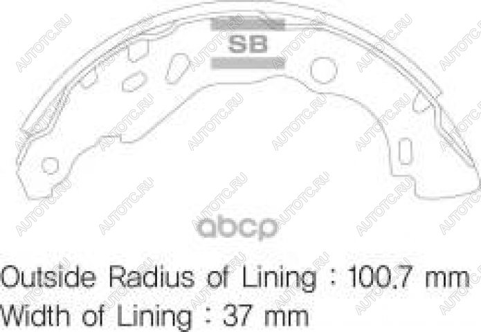 2 399 р. Колодки тормозные задние барабанные (4шт.) SANGSIN Renault Clio B57 дорестайлинг, хэтчбэк 5 дв. (1990-1994)  с доставкой в г. Майкоп