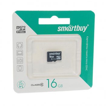369 р. Карта памяти 16GB MicroSD class 10 SMART BUY SMART BUY sb16gbsdcl10-00  с доставкой в г. Майкоп. Увеличить фотографию 1