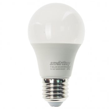 72 р. Лампа светодиодная E27 A60 7W(60W) 220V теплый SMART BUY SMART BUY sbl-a60-07-30k-e27-n  с доставкой в г. Майкоп. Увеличить фотографию 1