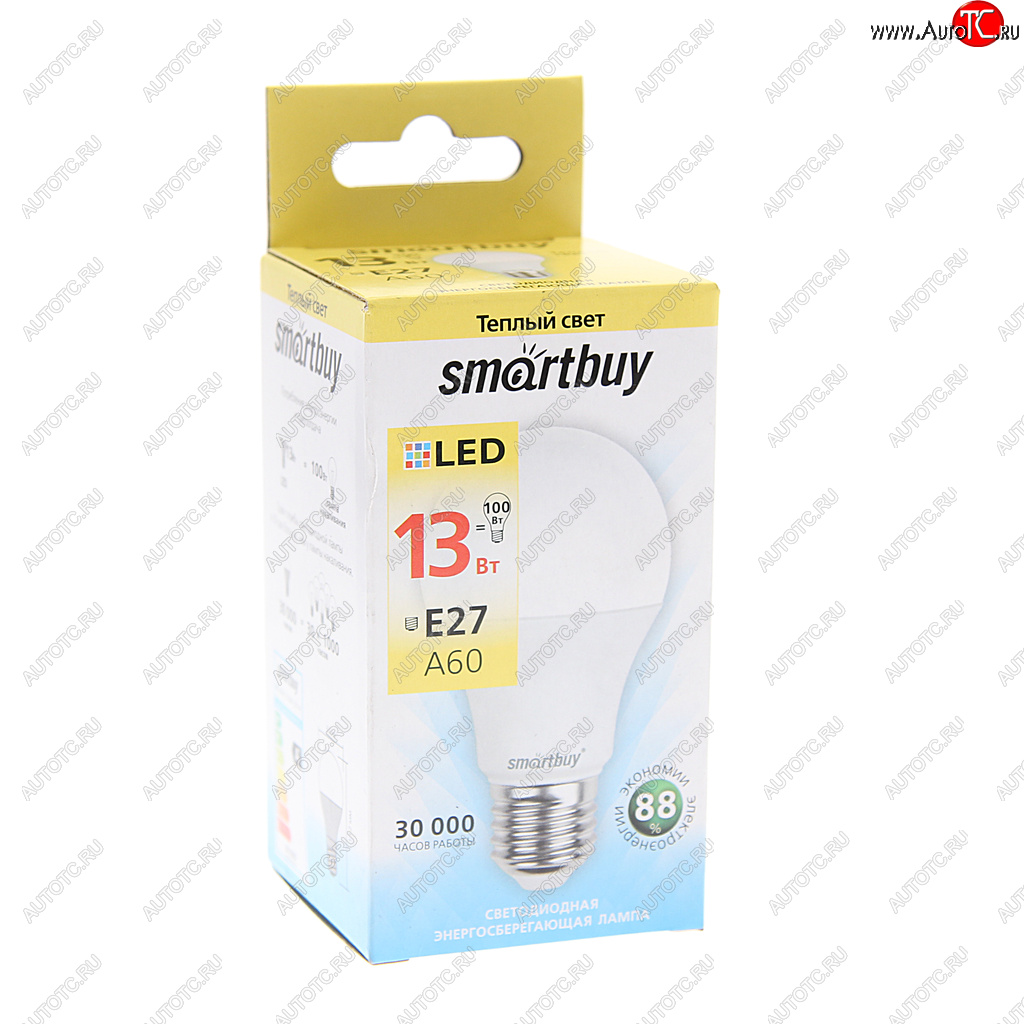 85 р. Лампа светодиодная E27 A60 13W (120W) 220V теплый SMART BUY SMART BUY sbl-a60-13-30k-e27-a  с доставкой в г. Майкоп