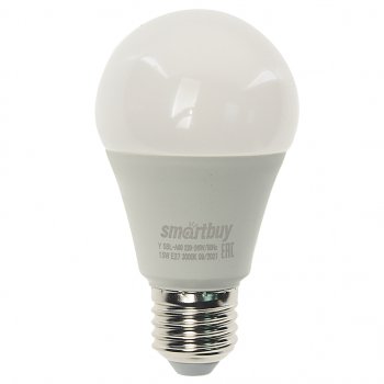 95 р. Лампа светодиодная E27 A60 15W(120W) 220V теплый SMART BUY SMART BUY sbl-a60-15-30k-e27  с доставкой в г. Майкоп. Увеличить фотографию 1