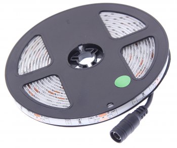 379 р. Лента светодиодная гибкая 4.8W 5м IP65 12V зеленый (блистер) SMART BUY SMART BUY sbl-ip65-4_8-gr  с доставкой в г. Майкоп. Увеличить фотографию 1