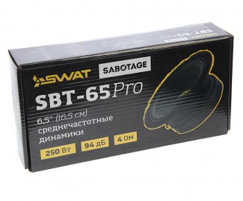 3 999 р. Колонки-мидбас 6 (16см) 125Вт SWAT SWAT sbt-65pro SWAT sbt-65pro  с доставкой в г. Майкоп. Увеличить фотографию 4