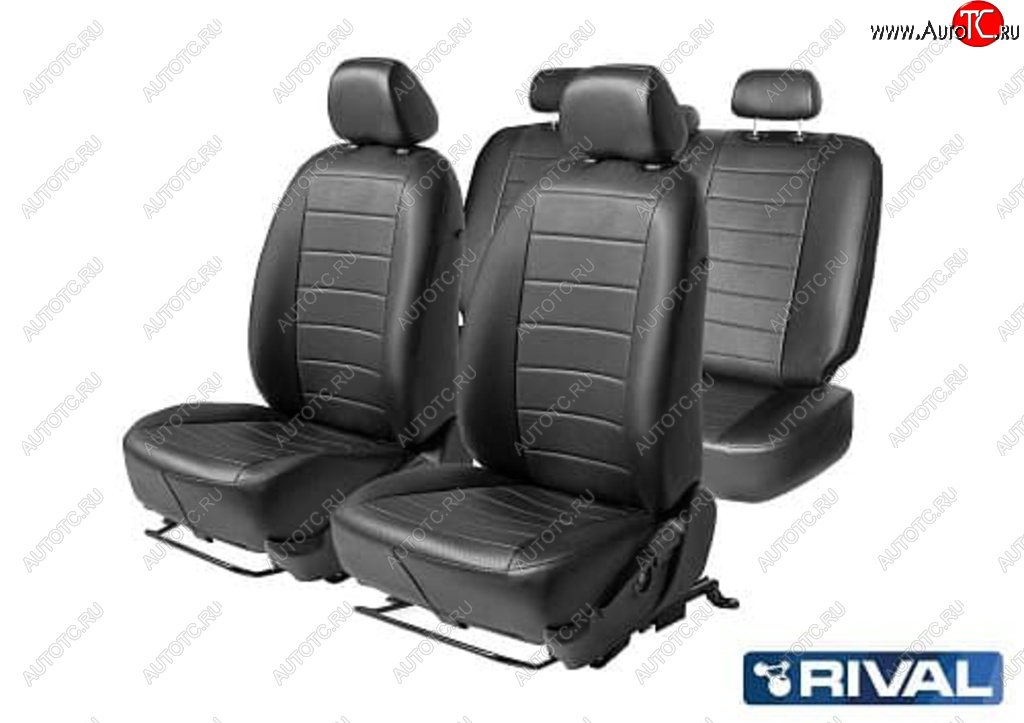 5 999 р. Авточехлы HYUNDAI Elantra седан (16-) экокожа черные комплект RIVAL RIVAL sc.2306.1 RIVAL sc.2306.1  с доставкой в г. Майкоп