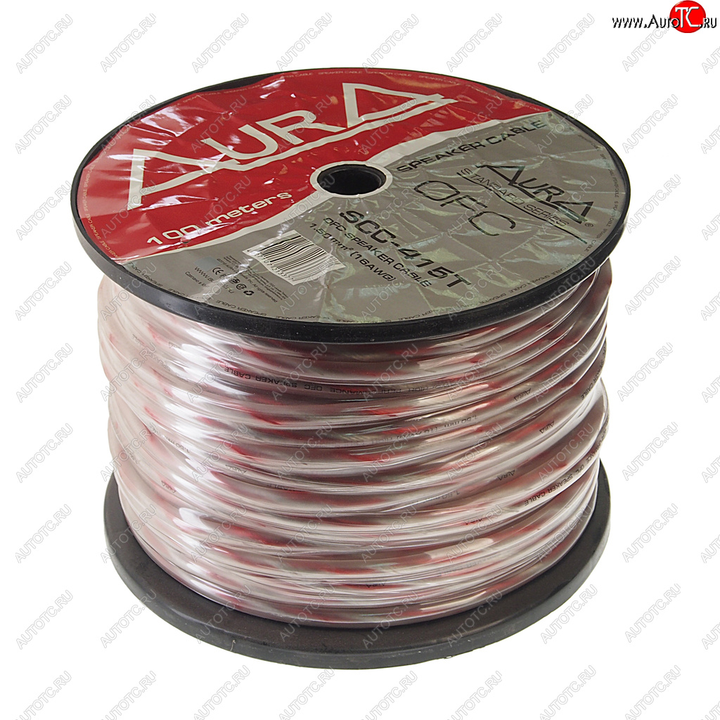 234 р. Кабель акустический 16Ga (2х1.5мм) 1м AURA AURA scc-415t 100м  с доставкой в г. Майкоп