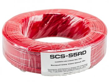 7 р. Кабель монтажный 0.5 кв.мм 1м AURA AURA scs-s5rd 100м  с доставкой в г. Майкоп. Увеличить фотографию 2