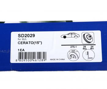 2 999 р. Диск тормозной KIA Cerato (04-) передний (1шт.) SANGSIN SANGSIN sd2029  с доставкой в г. Майкоп. Увеличить фотографию 6