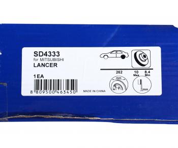 2 399 р. Диск тормозной MITSUBISHI Lancer (07-) задний (1шт.) SANGSIN SANGSIN sd4333  с доставкой в г. Майкоп. Увеличить фотографию 6
