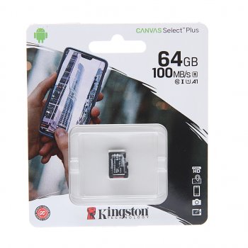 769 р. Карта памяти 64GB MicroSD class 10 KINGSTON KINGSTON sdcs264gbsp  с доставкой в г. Майкоп. Увеличить фотографию 1