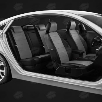 7 949 р. Авточехлы SKODA Rapid (12-) VW Polo (20-) лифтбек экокожа черно-серые AVTOLIDER AVTOLIDER sk23-0401-ec02  с доставкой в г. Майкоп. Увеличить фотографию 5
