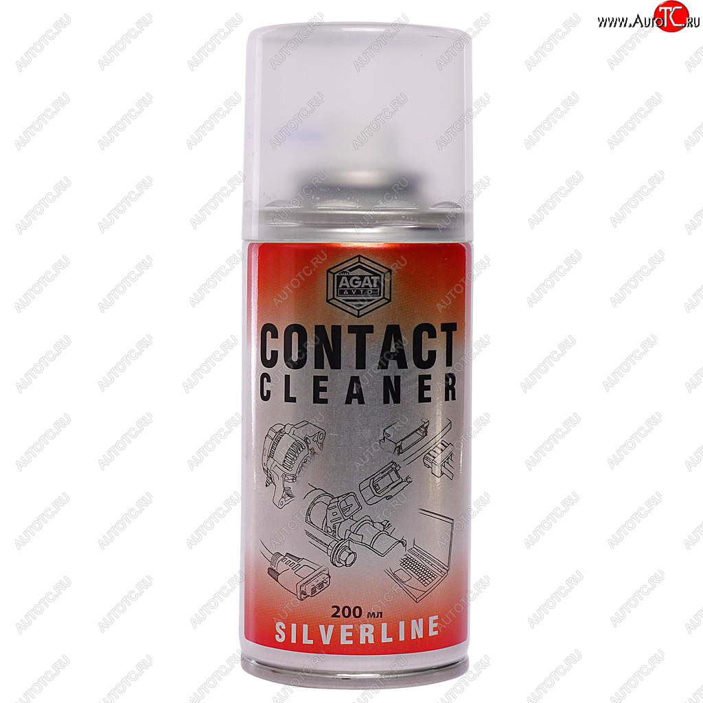 206 р. Очиститель электроконтактов и печатных плат SILVERLINE 200мл АГАТ АГАТ sl0214  с доставкой в г. Майкоп