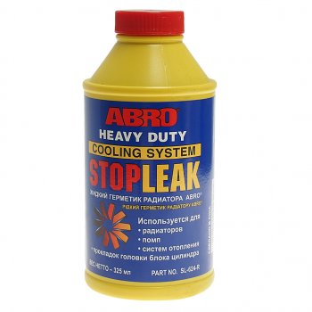 449 р. Герметик радиатора 325мл Stop Leak Liquid ABRO ABRO sl-624  с доставкой в г. Майкоп. Увеличить фотографию 1