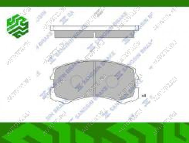 1 379 р. Колодки тормозные передние (4шт.) SANGSIN Mitsubishi Lancer 10 CY седан дорестайлинг (2007-2010)  с доставкой в г. Майкоп