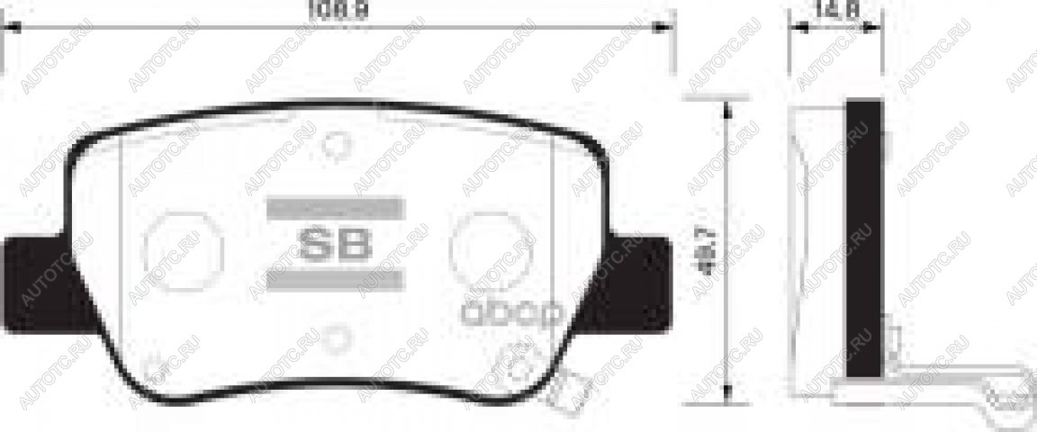 1 549 р. Колодки тормозные задние (4шт.) SANGSIN Toyota Avensis T270 седан 1-ый рестайлинг (2011-2015)  с доставкой в г. Майкоп