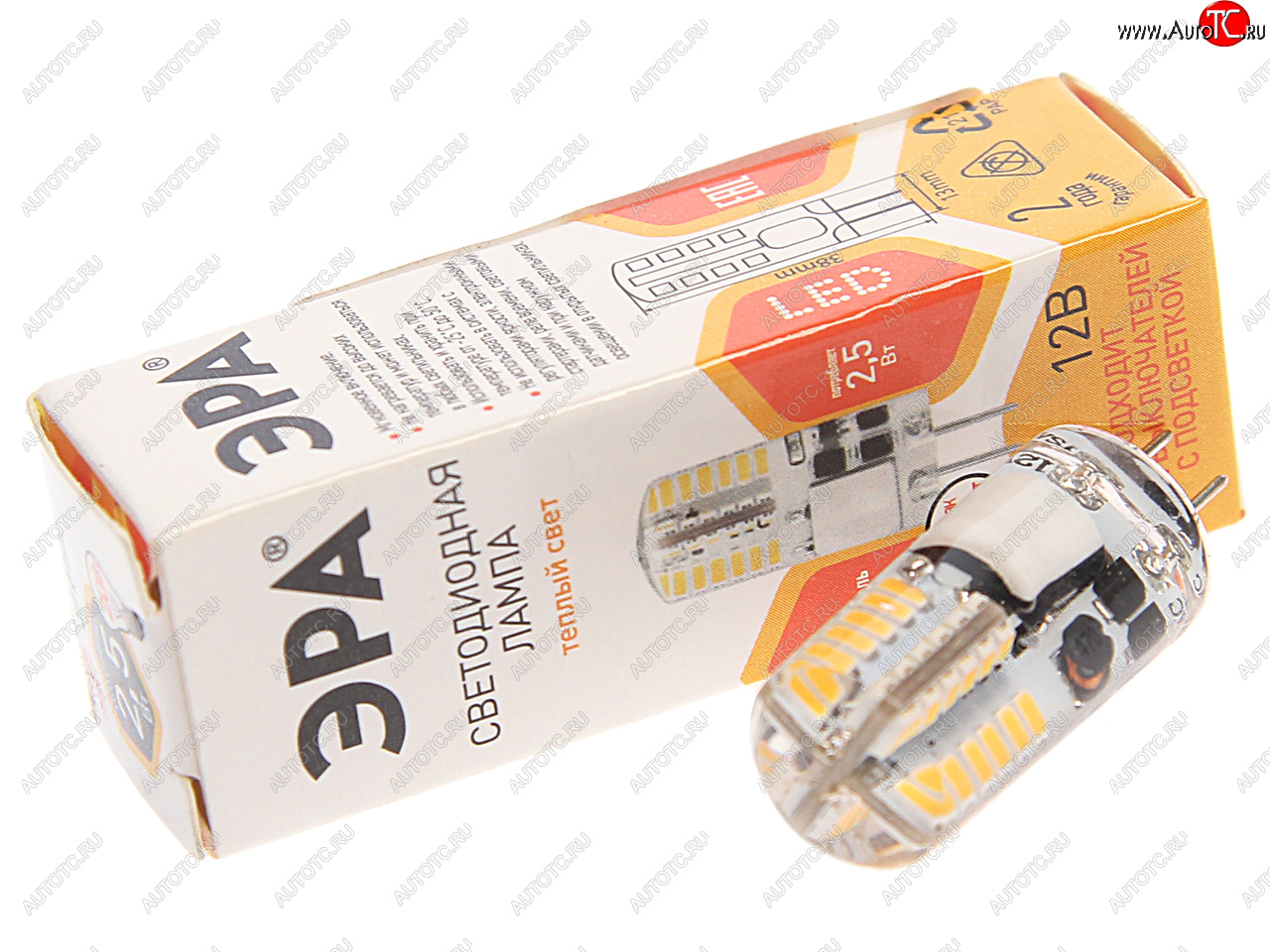 201 р. Лампа светодиодная G4 2.5W (20W) 12V теплый ЭРА ЭРА std led-jc-2,5w-12v-slc-827-g4  с доставкой в г. Майкоп