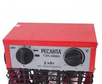 4 099 р. Пушка тепловая 2.0кВт 200куб.мч электрическая РЕСАНТА РЕСАНТА тэп-2000н (компактная)  с доставкой в г. Майкоп. Увеличить фотографию 3
