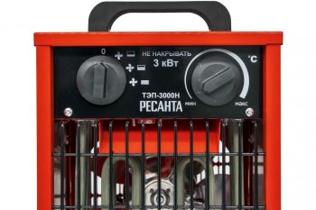 4 899 р. Пушка тепловая 3.0кВт 300куб.мч электрическая РЕСАНТА РЕСАНТА тэп-3000н (компактная)  с доставкой в г. Майкоп. Увеличить фотографию 6