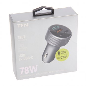 1 099 р. Устройство зарядное в прикуриватель 3USB 12V TFN TFN tfn-cc-acc-78w-gr  с доставкой в г. Майкоп. Увеличить фотографию 3