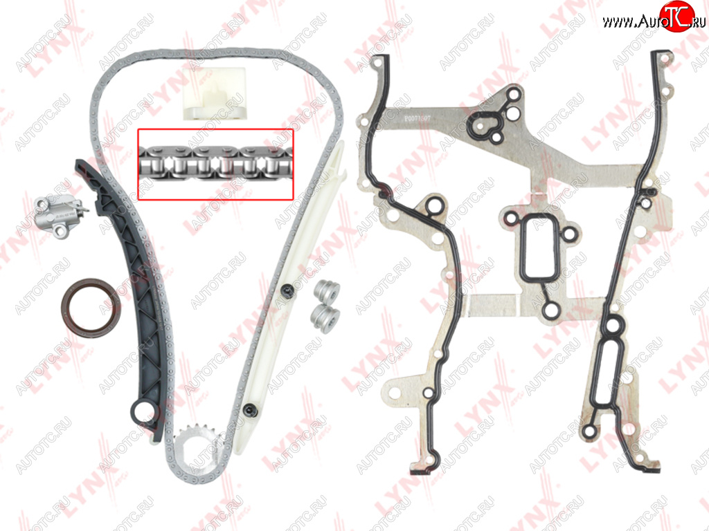10 999 р. Комплект цепи ГРМ OPEL Astra J (1.4) (цепь+башмак+2 успокоит+натяж+звезда+прокл кр ГРМ+сальник) LYNX LYNX tk0011  с доставкой в г. Майкоп