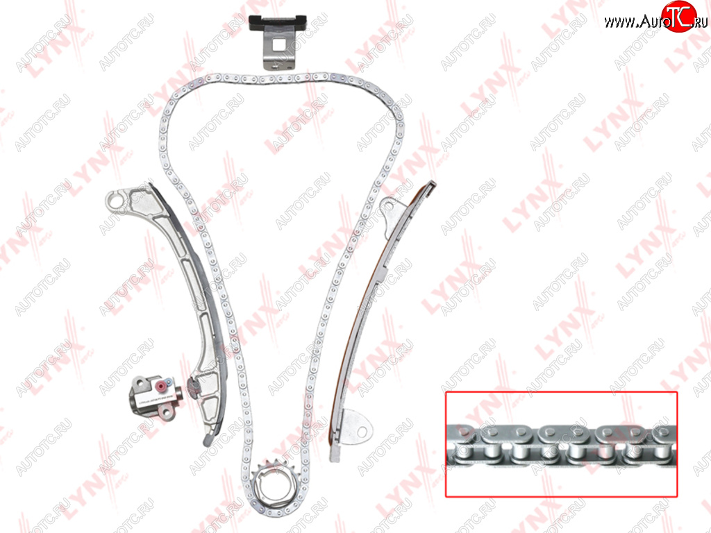 13 099 р. Комплект цепи ГРМ TOYOTA Camry (06-),Venza (08-) (2.52.7) (цепь+башмак+2 успок+натяж+1 звезда) LYNX LYNX tk0044  с доставкой в г. Майкоп