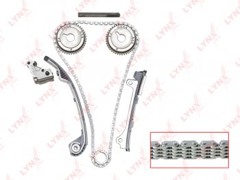 13 849 р. Комплект цепи ГРМ NISSAN Almera (00-) (1.8) (1 цепь+башмак натяж+2 успокоит+натяж+3 звезды) LYNX LYNX tk0052  с доставкой в г. Майкоп. Увеличить фотографию 1